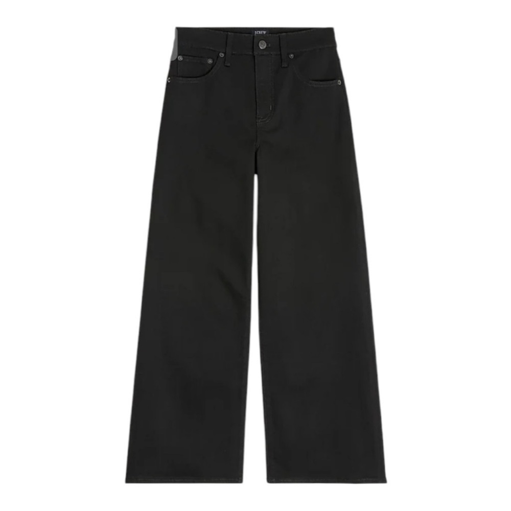 J. Crew Tall black wide-leg crop jean in all-day stretch Jeans Womens NWT